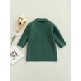 thumbnail image 3 of 1-7Y Baby Girls Coat For Fall Spring Long Sleeve Open Front Lapel Cardigan With Pockets Kids Outwear, 3 of 6