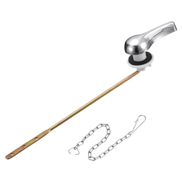 Unique Bargains 1 Ensemble Poignée de Toilette Universelle Montage avant Levier de Déclenchement de Chasse d'Eau avec Chaîne, Fer ABS