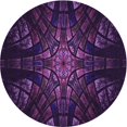 thumbnail image 1 of Ahgly Company Machine Washable Indoor Round Transitional Deep Purple Area Rugs, 4' Round, 1 of 7