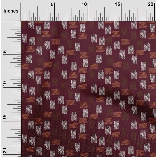 oneOone Georgette Viscose Fabric Brush Stroke Ikat Printed Craft Fabric BTY 42 Inch Wide