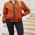 thumbnail image 2 of Veste de Baseball Légère pour Femmes - Bomber Élégant avec Poches, 2 of 6