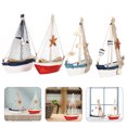 thumbnail image 3 of 4pcs Small Sailboat Model Decorations Nautical Boat Decors Nautical Party Decors, 3 of 5