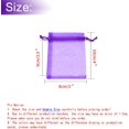 thumbnail image 3 of ORUYROP 100pcs Drawstring Organza Jewelry Candy Pouch Party Wedding Favor Gift Bags (3x4", Purple), 3 of 7