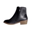 thumbnail image 2 of Women's Leather Solid Color Sleeve Short Mid Heel Pointed Retro Boots, 2 of 4