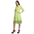 thumbnail image 4 of Moomaya Robe en Coton Imprimée pour Femme Longueur Midi Manches Courtes Tenue d'Été Vêtements, 4 of 4