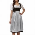 thumbnail image 1 of GDREDA Oktoberfest Bavarois Tablier Mi-Long Classique Uni pour Femme avec Liens pour Robe de Fête pour Rassemblements Festifs, 1 of 8