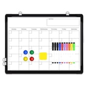 weibbin Large Dry Erase Calendar for Wall 1ml - Undated 3 Month Calendar, Erasable & Reusable Laminated White Board with Stickers, Large Whiteboard Calendar for Office, Classroom and Home