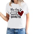 thumbnail image 2 of Pisexur T-shirt de la Saint-Valentin Haut T-shirt de la Saint-Valentin pour Femme Amour Imprimé T-shirt à Manches Courtes Haut à Manches Courtes Col Rond Haut/chemise, 2 of 5
