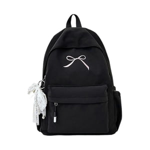 Travel Backpacks for Teens and Girl Casual Daypacks Sweet Bows Backpacks Students School Bag Japanese Styles Rucksack Black -HK822