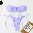 thumbnail image 4 of CEHVOM Ladies Tube Top Split Bikini With Chest Pad Without Underwire, 4 of 4