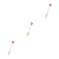 thumbnail image 4 of Transemion 1/2/3/5 Cartoon Adorable Restaurant Hotel Tableware Portable Washable Stainless Steel Stirring Mixing Dinnerware Cake Flatware Donut Fork Rose Red 3PCS, 4 of 6