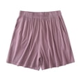 thumbnail image 2 of AherBiu Womens Summer Shorts Loose Fitting Elastic Waisted Comft Soft Shorts Oversized Sleeping Home Shorts, 2 of 7