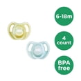 thumbnail image 4 of Tommee Tippee Ultra-Light Silicone Pacifier, Symmetrical One-Piece Design, BPA-Free Silicone Binkies, 6-18m, 4 Count, 4 of 6