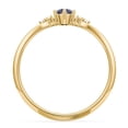 thumbnail image 4 of Birthstone Oval Ring with Shoulder Accents - Blue Sapphire (September), 4 of 5