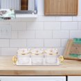 thumbnail image 1 of 3 Pieces Stylish Simple Condiment Canisters Pots Set with Spoon Lid and Base Clear, 1 of 8