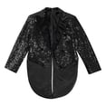 thumbnail image 4 of YUUMIN Veste de Smoking pour Garçon, Blazer à Paillettes, Queue-de-Pie, Habit Queue d'Hirondelle, Souper, Fête, Manteau Habillé Formel, Noir 6, 4 of 5