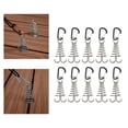thumbnail image 2 of 10 Pcs Piquets de Tente Ancre de Terrasse Chevilles Ressort Boucle Ancre de Tente de Terrasse Accessoires pour Extérieur Noir, 2 of 9