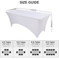 thumbnail image 2 of OutdoorLines Fitted Tablecloths Beige Table Clothes for 4 Foot Rectangle Table - Elastic Spandex Massage Bed Table Cover, Stretch Wrinkle Free Table Covers for Wedding, Birthday, Banquet, Vendor Stand, 2 of 8