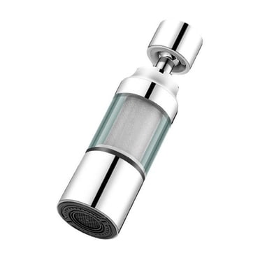 Riforla Filtre d'Eau de Robinet Activé Filtre de Robinet de Cuisine Fluorures Métaux Lourds Eau Dure Filtre de Robinet en Acier Inoxydable Rotatif à 360 pour Robinets de Cuisine à Domicile