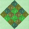 thumbnail image 1 of Ahgly Company Tapis d'Intérieur Lavables à la Machine, Carrés, Transitionnels, Verts, Tapis de Zone, 8 Pieds Carré, 1 of 7