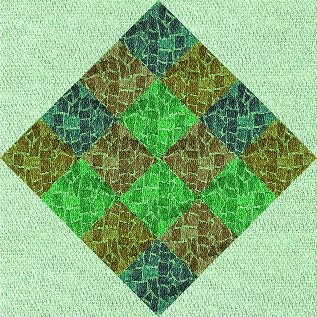 Ahgly Company Tapis d'Intérieur Lavables à la Machine, Carrés, Transitionnels, Verts, Tapis de Zone, 8 Pieds Carré