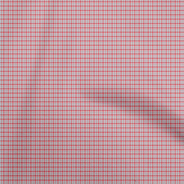oneOone Silk Tabby Red Fabric Check Houndstooth Craft Projects Decor Fabric Printed By The Yard 42 Inch Wide