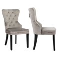 thumbnail image 4 of Costaelm Modern Tufted Velvet Dining Side Chair, Navy Blue (Set of 2), 4 of 7