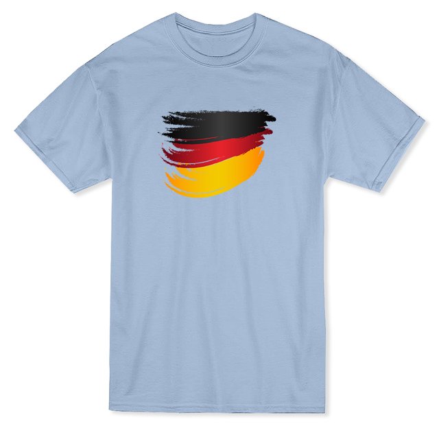 T-shirt pour Homme à Coups de Drapeau de l'Allemagne