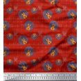 thumbnail image 1 of Soimoi Poly Georgette Fabric Notes & Guitar Musical Instrument Printed Craft Fabric by the Yard 52 Inch Wide, 1 of 5