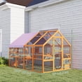 thumbnail image 3 of PawHut Enclos Extérieur pour Chat Catio avec Auvent Étanche, Ponts, Orange, 3 of 10