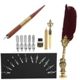 thumbnail image 4 of Feather Pen Set Business Retro Student Dipping Pen Creative Quill Kit Writing Correction Supplies, 4 of 8