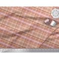 thumbnail image 3 of Soimoi Georgette Viscose Fabric Plaid Check Printed Fabric 1 Yard 42 Inch Wide, 3 of 3