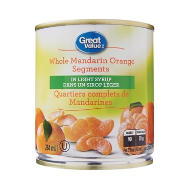 Great Value Whole Mandarin Orange Segments in Light Syrup
