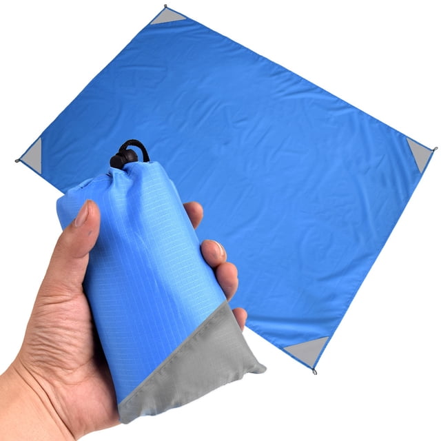 Outdoor camping mat waterproof and convenient foldable picnic mat lawn moisture-proof mat polyester plaid beach mat-Easily Fits into Small Bag, Washable Quick Dry Compact Beach Mat