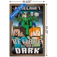 thumbnail image 2 of Minecraft - Beware Of The Dark Wall Poster with Magnetic Frame, 22.375" x 34", 2 of 4