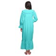 thumbnail image 2 of Moomaya Solid Nightdress For Ladies Cotton Ruffled Border Nursing Nightwear, 2 of 6