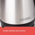 thumbnail image 3 of Black+Decker 1.7L Stainless Steel Electric Cordless Kettle, 3 of 9