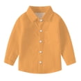 thumbnail image 1 of vdgthytj Toddler Baby Boys Girls Button down Shirts Kids Collared Long Sleeve Uniform Dress Shirt Tops Spring Fall Clothes, 1 of 6