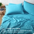 thumbnail image 4 of Bare Home Flannel Sheet Set - 100% Cotton - Deep Pocket - King, Aqua, 4 of 7