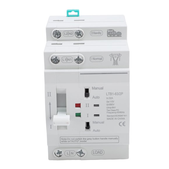 Smart Double Power Automatic Transfer Switch PZ30 Distribution Box DIN Rail ATS Mini Generator Changeover Switch