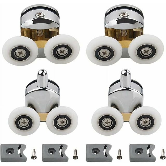 25mm Sliding Shower Door Rollers for 4-6mm Glass, Bathroom Replacement Parts, Easy Install