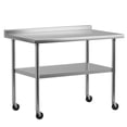 thumbnail image 1 of BeesClover Heavy-Duty Stainless Steel Work & Prep Table, NSF Commercial-Grade Table with Adjustable Lower Shelf for Kitchen, Restaurant, Home, Garage, Hotel, 1 of 6