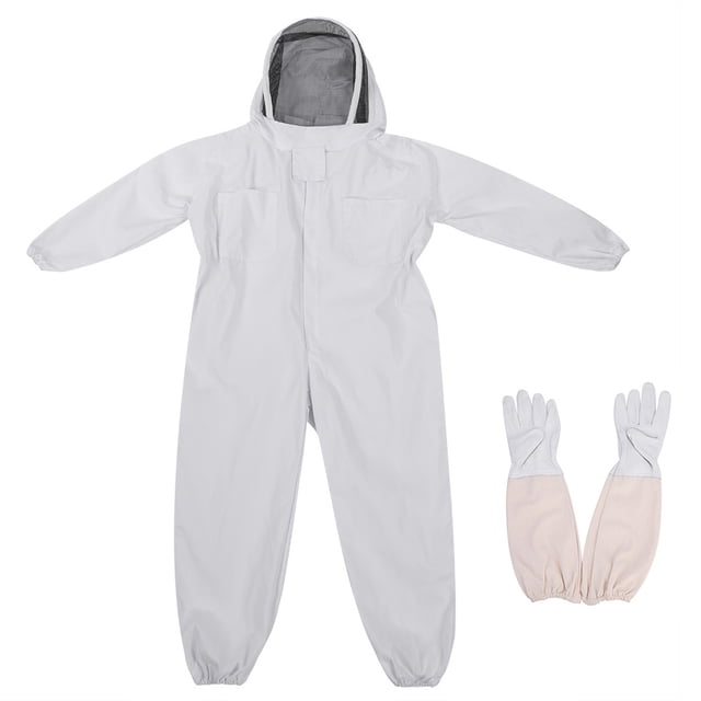 Professional Beekeeping Protective Suit Gloves Beekeeper Protect Equipment Jumpsuit(XL)