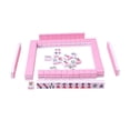 thumbnail image 2 of KLKCMS 144Pcs Mini Mahjong Tiles Table Activities Supplies Chinese Version Game Set Pink, 2 of 9