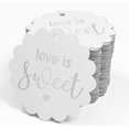 thumbnail image 4 of Inkdotpot Real Silver Foil Love Is Sweet Wedding Tags Favor Hang Paper Tags 100 Piece, 4 of 6
