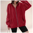 thumbnail image 2 of Women's Fall Zipper Long Sleeve Sweatshirt Top Outdoor Sweatshirt Shirt, 2 of 5