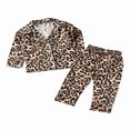 thumbnail image 1 of Ensemble Pyjama Enfant Imprimé Léopard Haut Manches Courtes Pantalon, 1 of 5