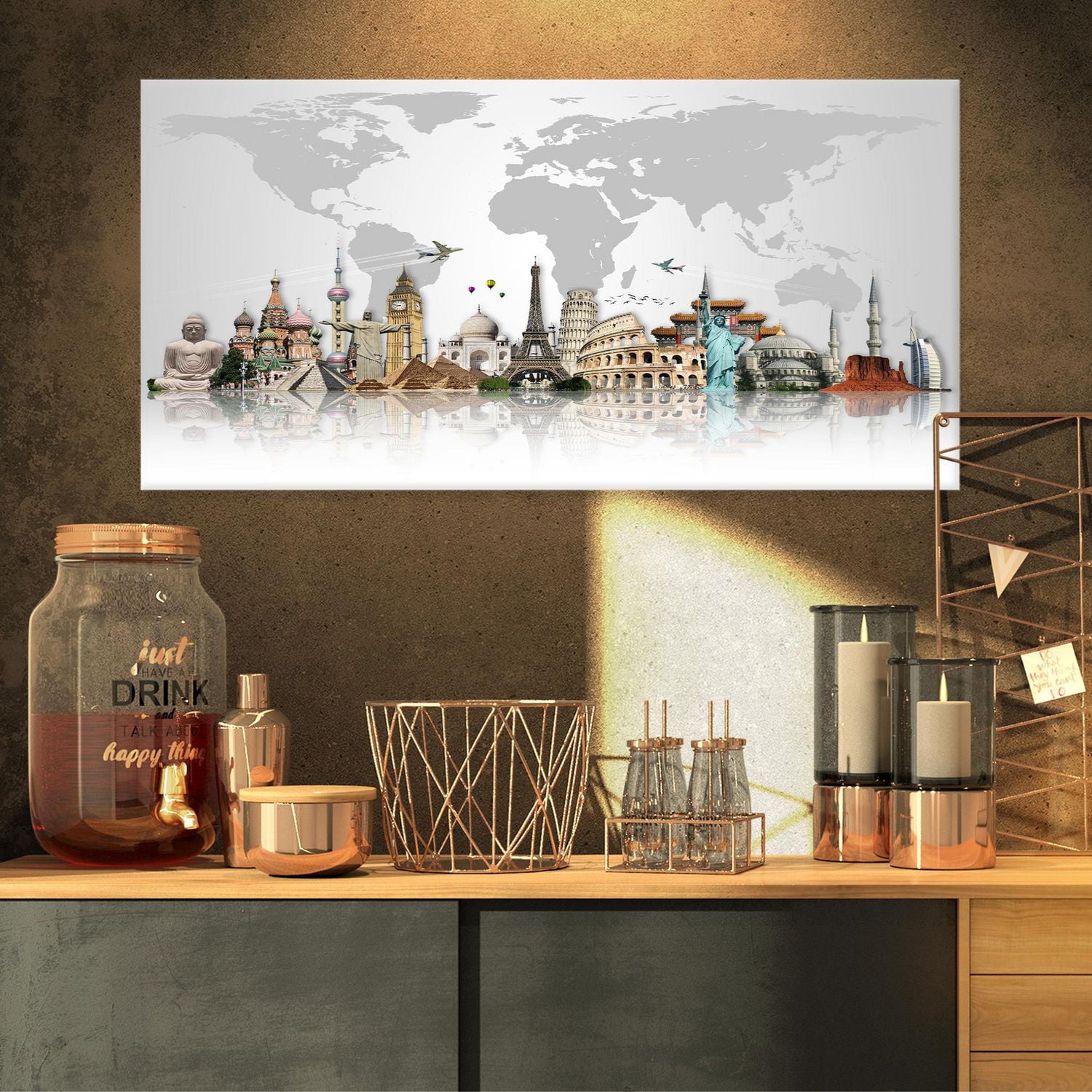 Designart Monuments célèbres à travers le monde Art mural sur toile