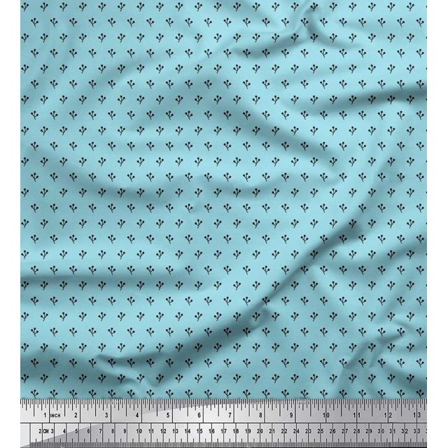 Soimoi Poly Georgette Fabric Berries Shirting Printed Fabric 1 Yard 42 Inch Wide