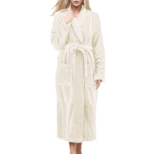 2025 Robes for Women Long Robe and Slippers Set Women Cotton Cloth Robes for Plush Robe for Women Knee Length Women Plus Size Bathrobe Women's Robes Bath Towels Comfortable Women's